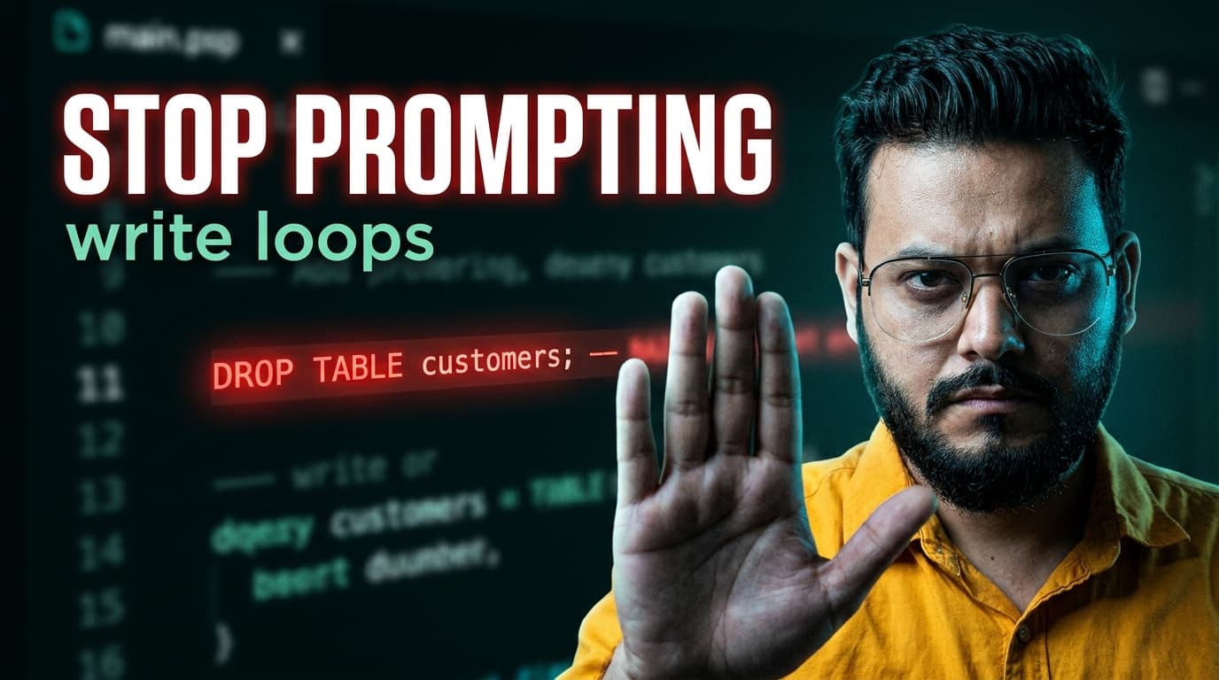 Stop Prompting Your AI Agents. Build Loops That Can't Wreck You.