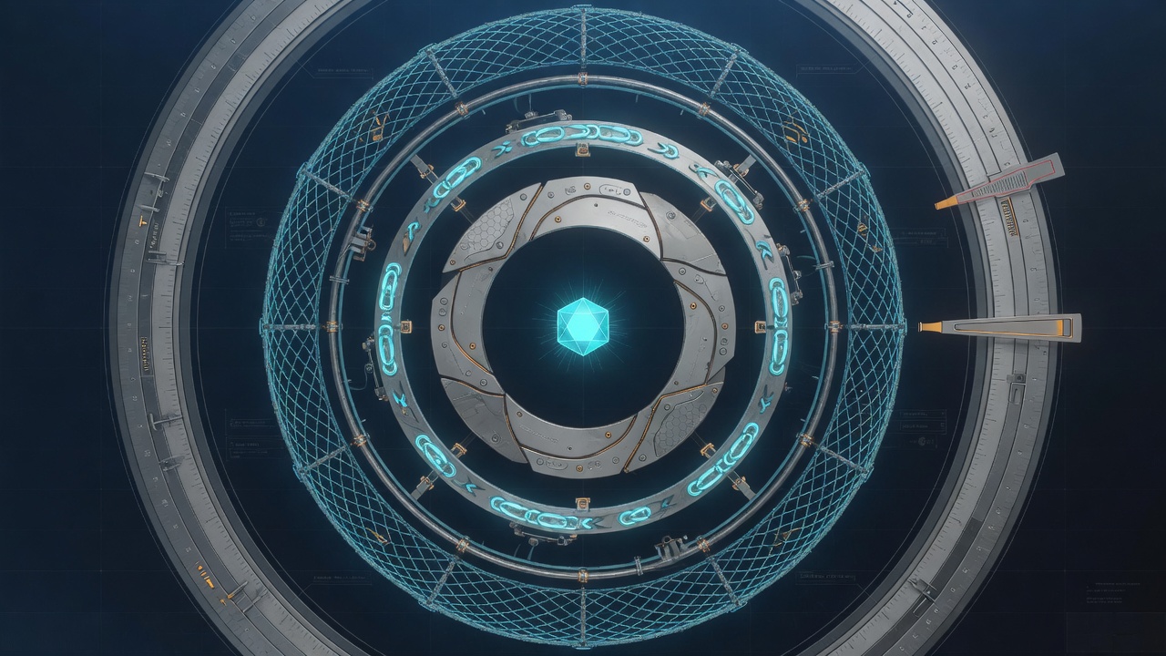 A harness design system — concentric guardrails around an AI core