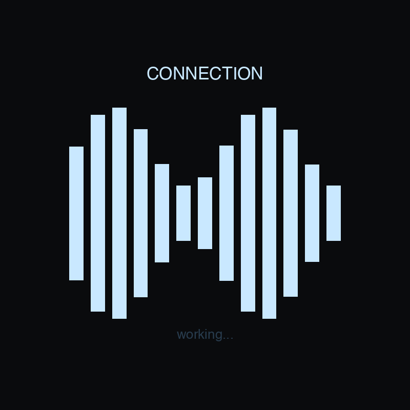 A connection running, then resetting to a flatline