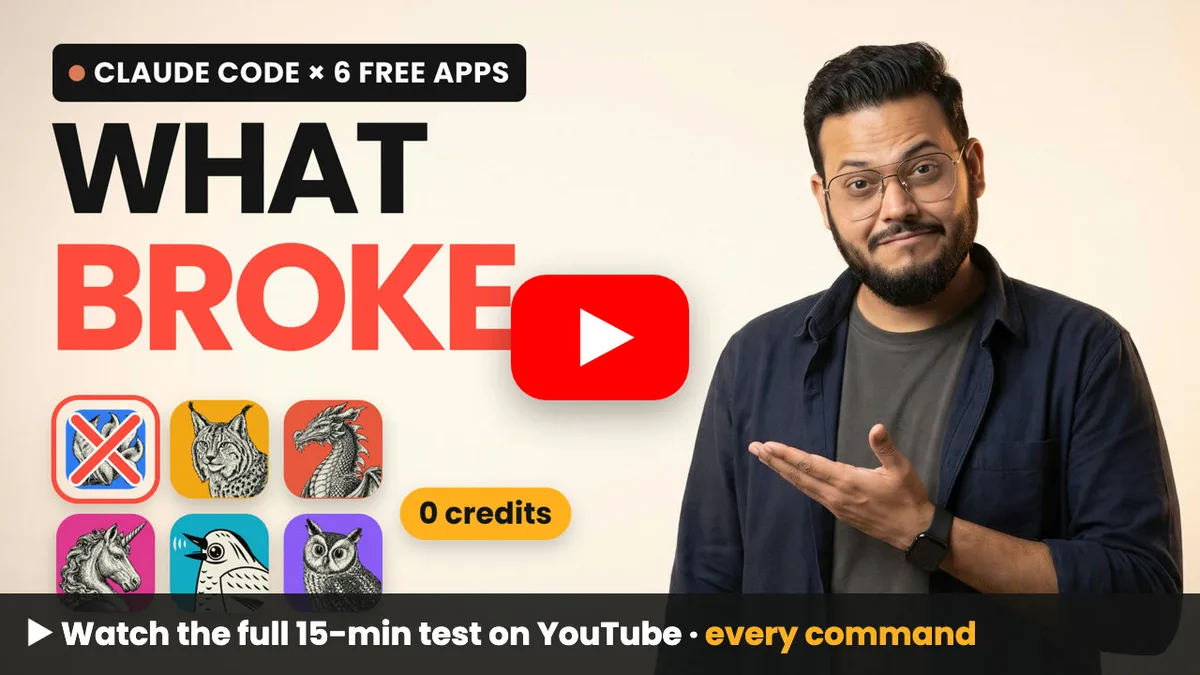 Watch the 15-minute film: Claude Code tested ArtCraft's 6 free Adobe alternatives